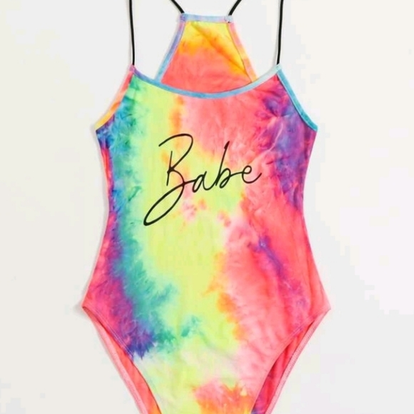 πCute~Tie Dye~Cami Body Suit~Large~π - Picture 1 of 5